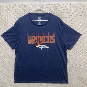 Denver Broncos NFL Team‎ Apparel  T-Shirt Men's XXL Navy Blue Football